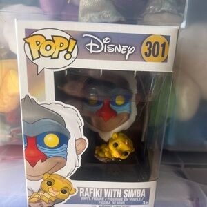 Funko Pop! Disney The Lion King RAFIKI with SIMBA #301 Vinyl Figure New